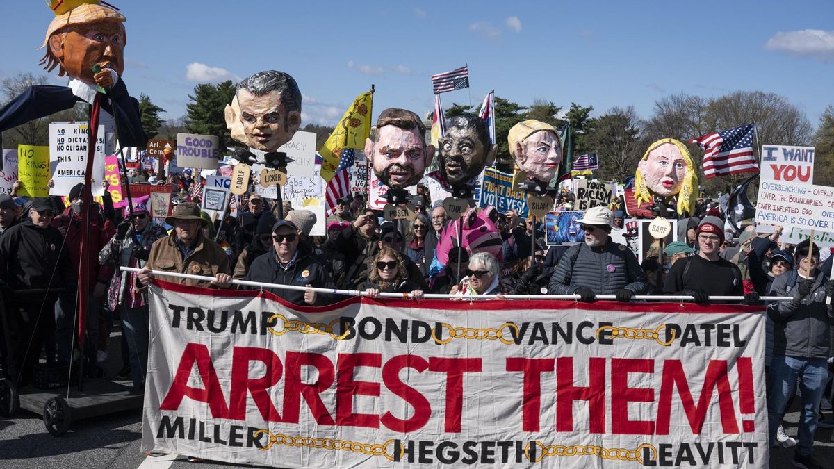 Olas de protestas en EEUU contra el autoritarismo de Trump y su conflicto en Irán