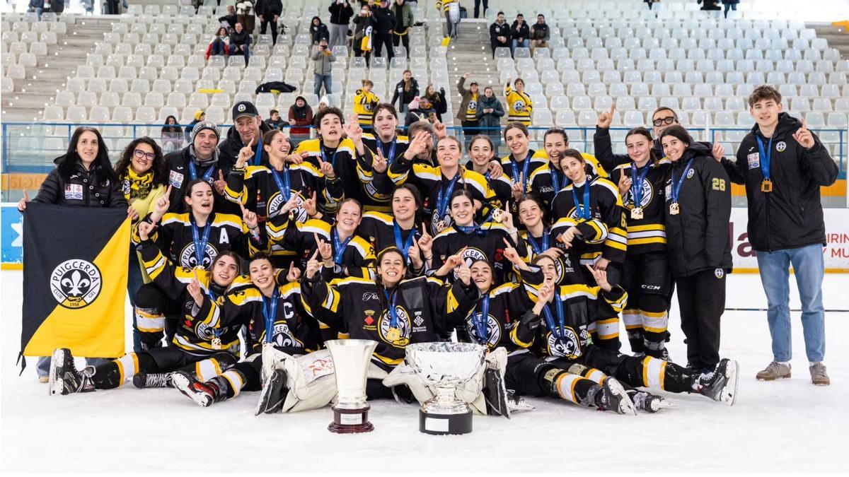 El Club Gel Puigcerdà conquista la Copa de la Reina de hockey hielo