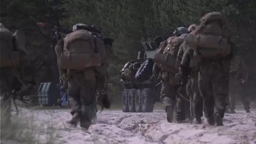 Drones en acción durante entrenamiento en Ucrania (Fuente: El Periódico)