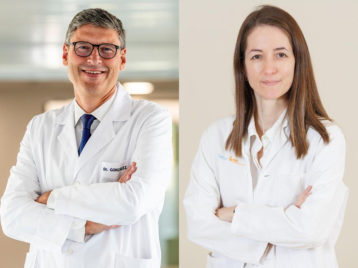 El doctor Antonio González, del CCUN, y la doctora Marta Gil, del ICO, trabajan juntos en la investigación. (Fuente: El Periódico)