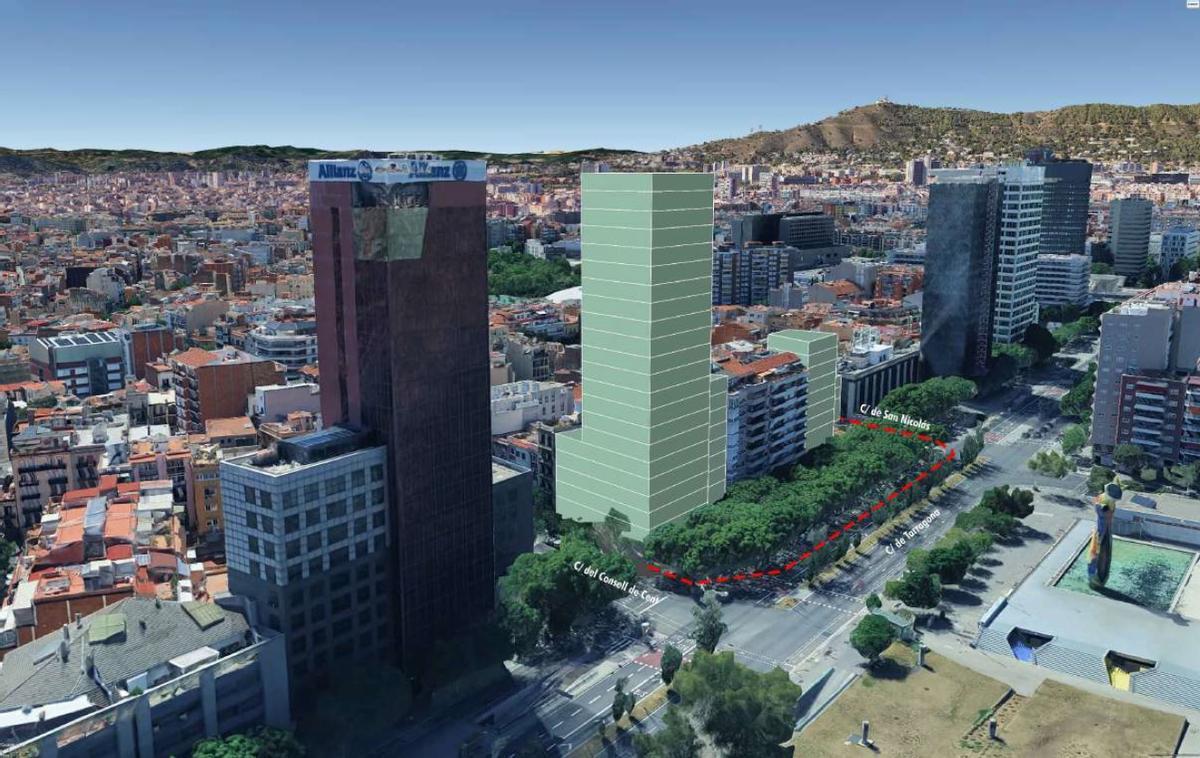 Torre de Oficinas en Barcelona: Proyecto de Núñez i Navarro Encuentra Resistencia