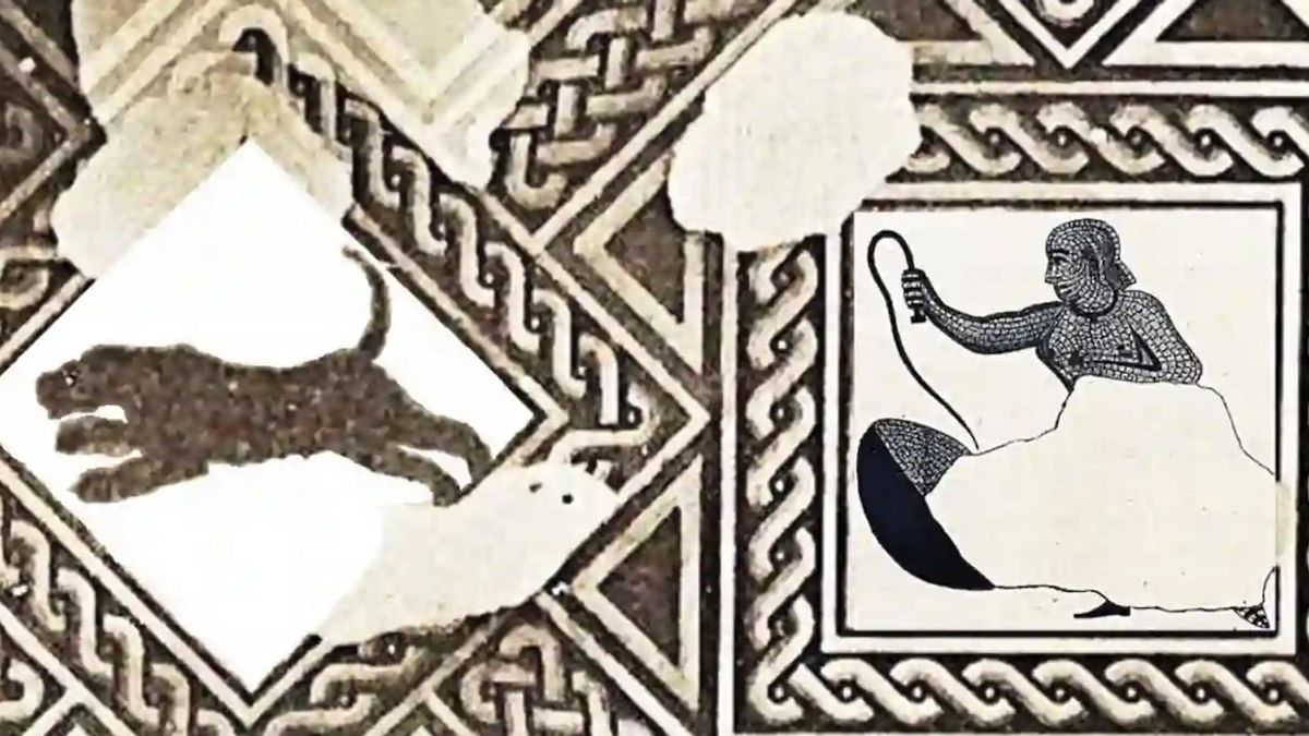 Descubren un dibujo del siglo XIX que muestra a una mujer luchando contra bestias en un anfiteatro romano