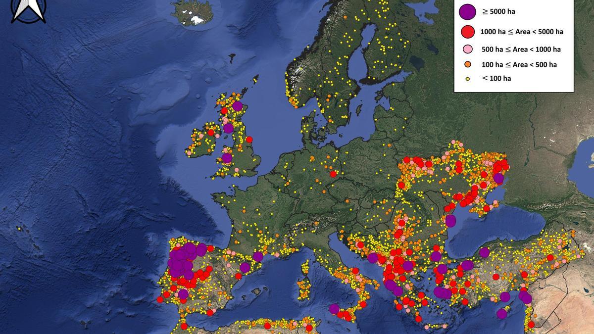 Europa registra un millón de hectáreas quemadas en 2025: la era de los 'megaincendios' se consolida