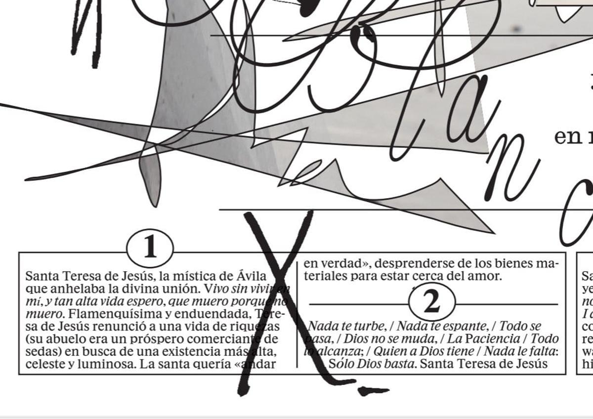 Un detalle del fanzine del 'Lux Tour' de Rosalía, con una página que muestra las letras de una de las canciones del disco. (Fuente: El Periódico)