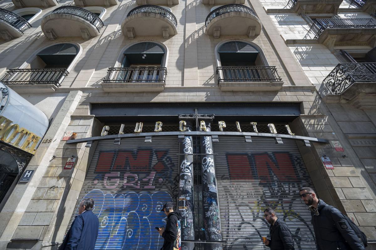 Recreación virtual de la futura entrada del teatro Capitol por la calle Santa Anna, en Barcelona. (Fuente: El Periódico)