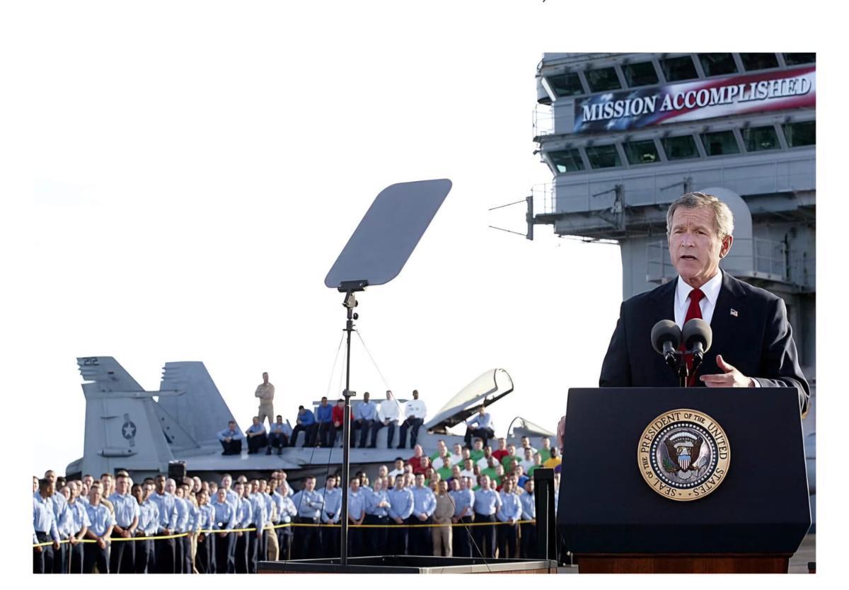 La guerra en Oriente Medio: Trump entre la victoria de Bush en Irak y la escalada de Johnson en Vietnam