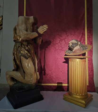 Una cabeza cercenada en una escultura barroca (Fuente: El País)