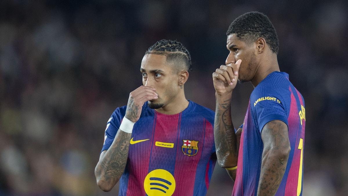 Rashford en acción durante un partido del Barça (Fuente: El Periódico)