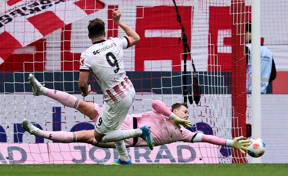 Lennart Karl celebra el gol del triunfo del Bayern Múnich sobre el Friburgo. (Fuente: El Periódico)