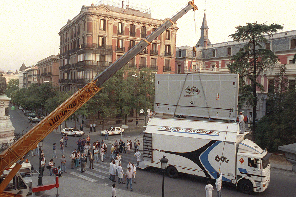 El traslado del Guernica al Museo Reina Sofía en 1992 (Fuente: El Mundo)