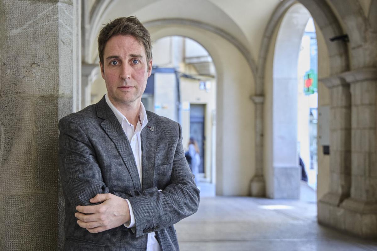 El alcalde de Figueres, Jordi Masquef, durante una entrevista con EL PERIÓDICO (Fuente: El Periódico Política)