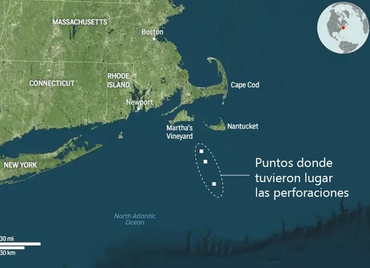 Imagen de la plataforma petrolífera utilizada para realizar las perforaciones en el lecho marino del Atlántico. (Fuente: El Periódico)
