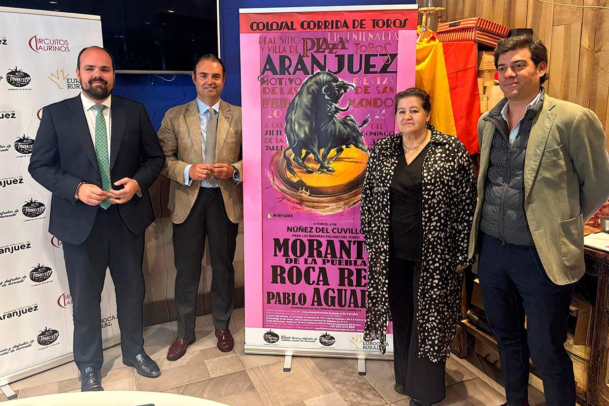 Aranjuez presenta el cartel de la Corrida de San Fernando con Morante, Roca Rey y Pablo Aguado