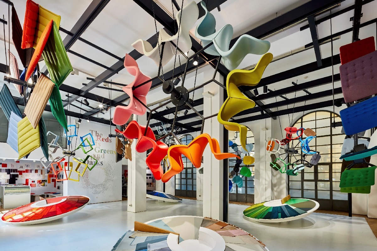 Detalle de la Heart Cone Chair, uno de los diseños más lúdicos de Verner Panton