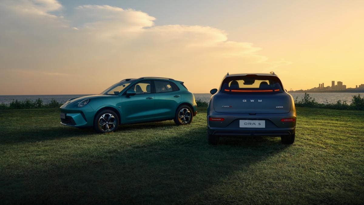 Diseño del SUV Ora 05 de GWM en un entorno europeo