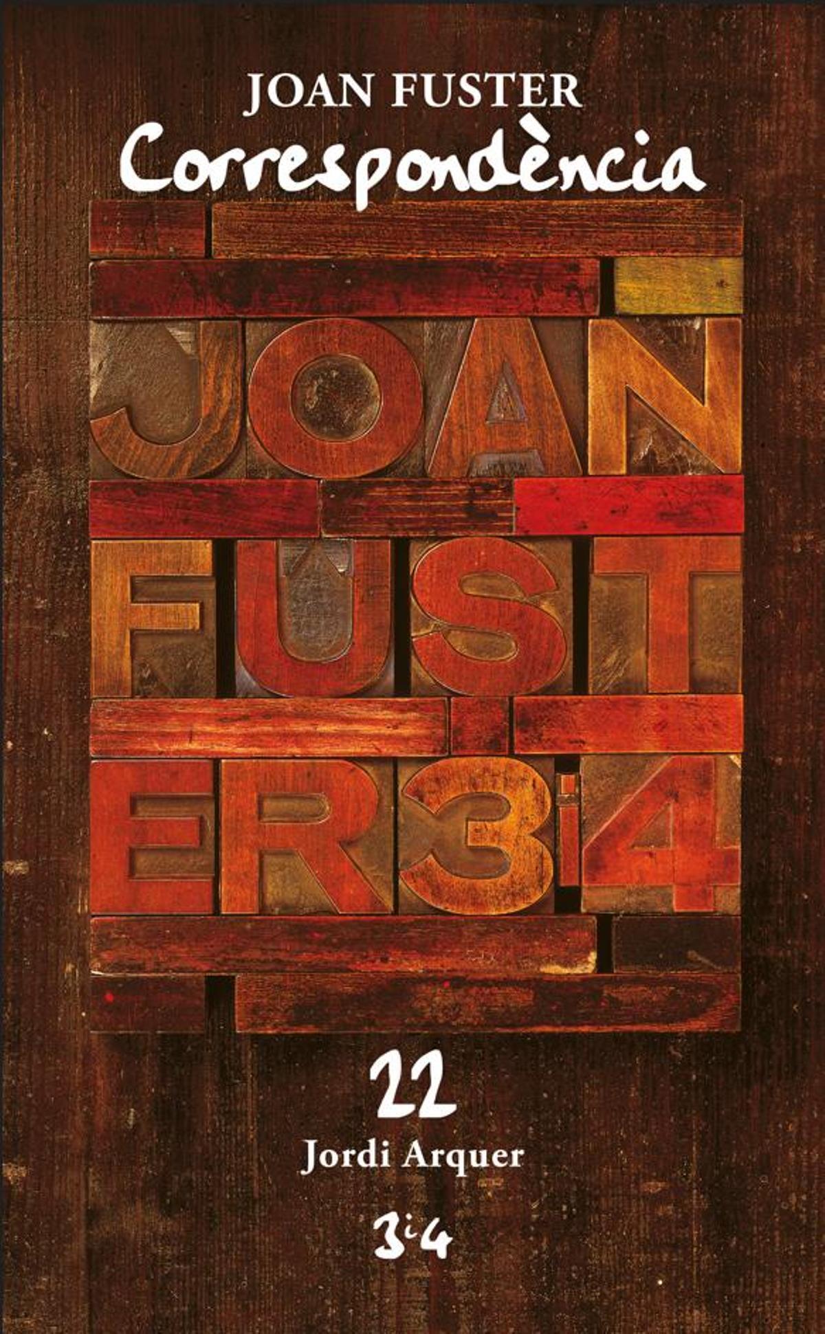 Portada del libro 'Correspondencia Joan Fuster – Jordi Arquer'