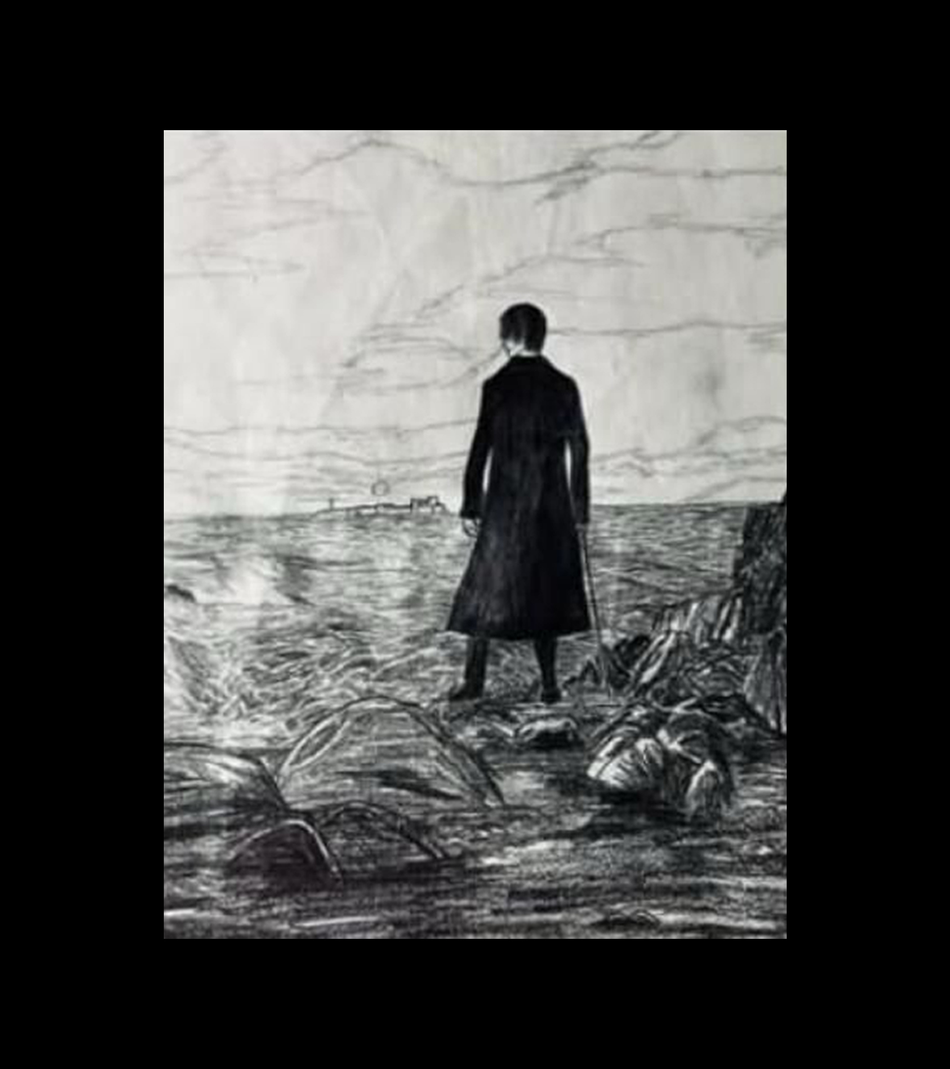 Captura de la cuenta de Instagram de Julio con dibujos góticos