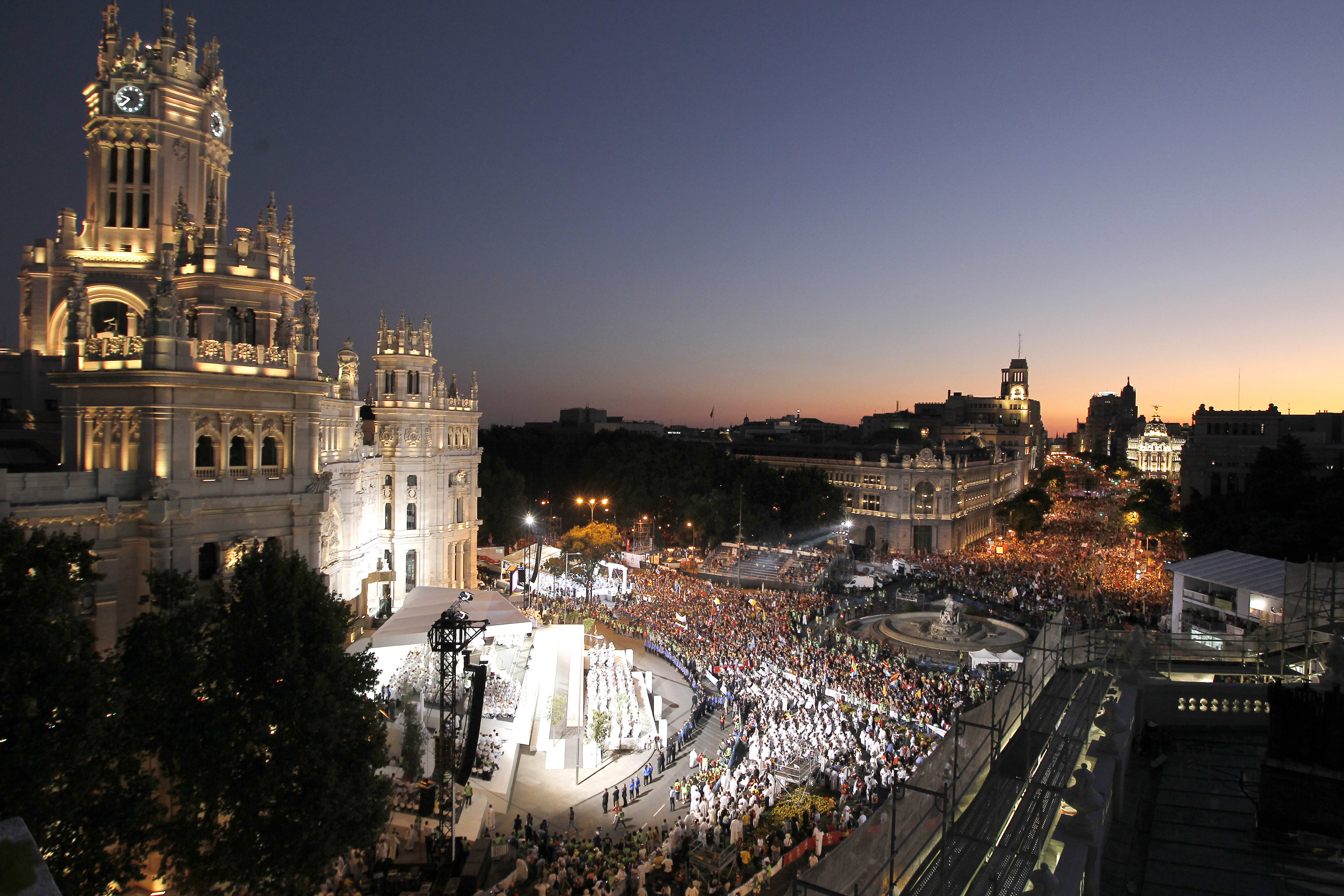 Vigilia papal en Cibeles el 6 de junio: cientos de miles de fieles esperados