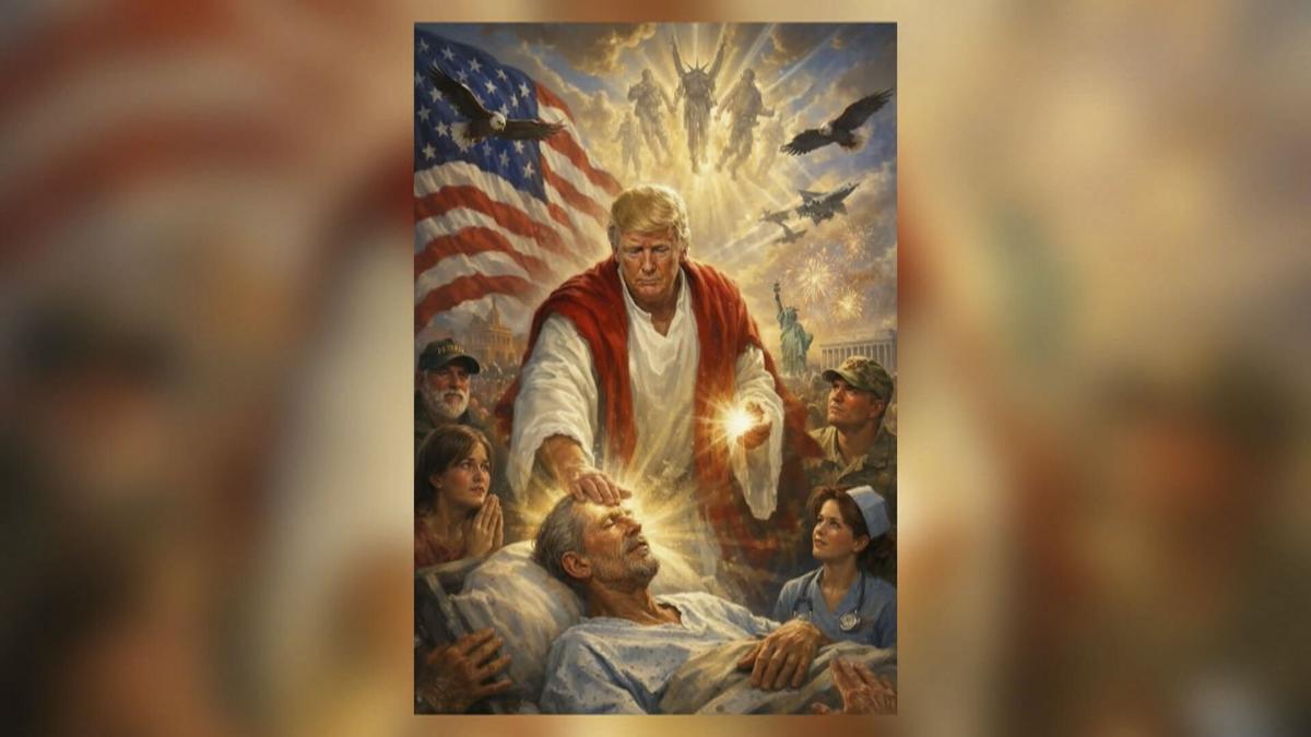 Trump amenaza con genocidio a Irán y publica imagen IA de Jesús