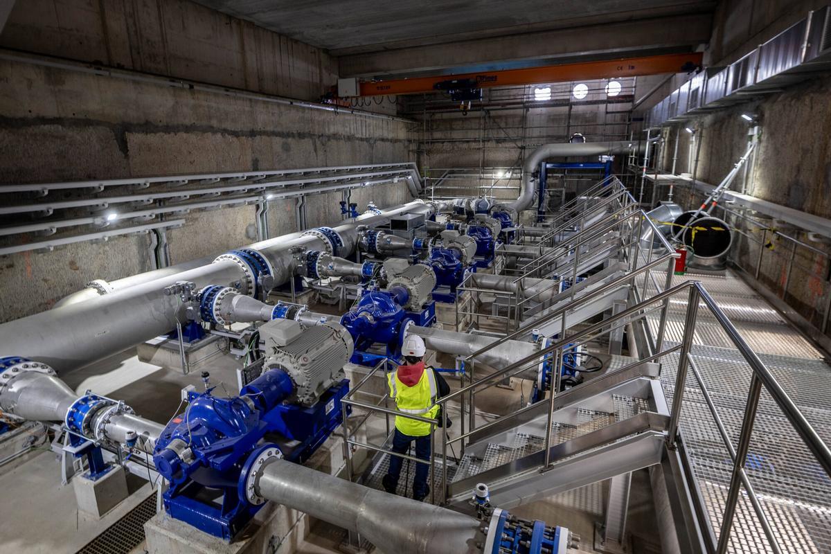 Obras en la potabilizadora de Trinitat cerca del Besós