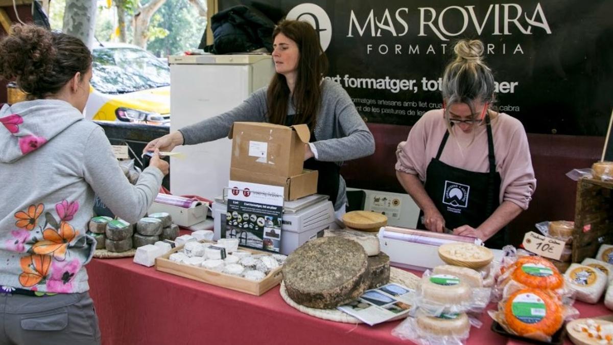 Multitud disfrutando del Barcelona Cocktail Fest en Palo Alto, con puestos de coctelería y food trucks.