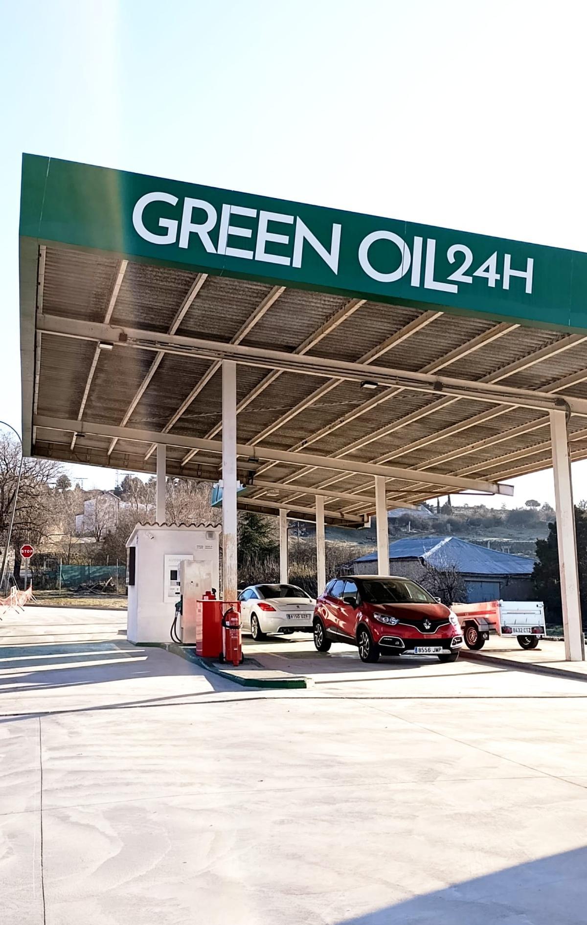 Vista aérea de la antigua gasolinera La Pilarca, ahora en proceso de transformación en GreenOil24h