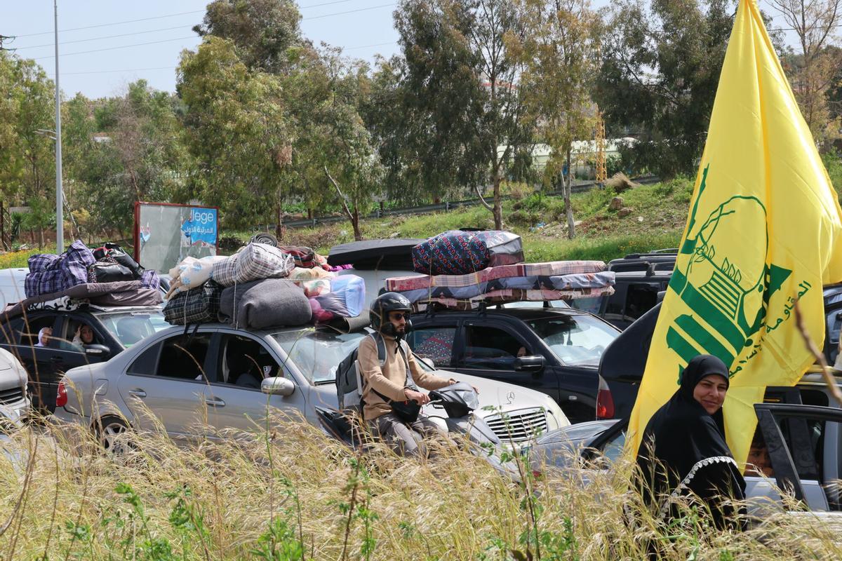 Escombros y edificios destruidos tras el bombardeo israelí en Tiro, abril 2026