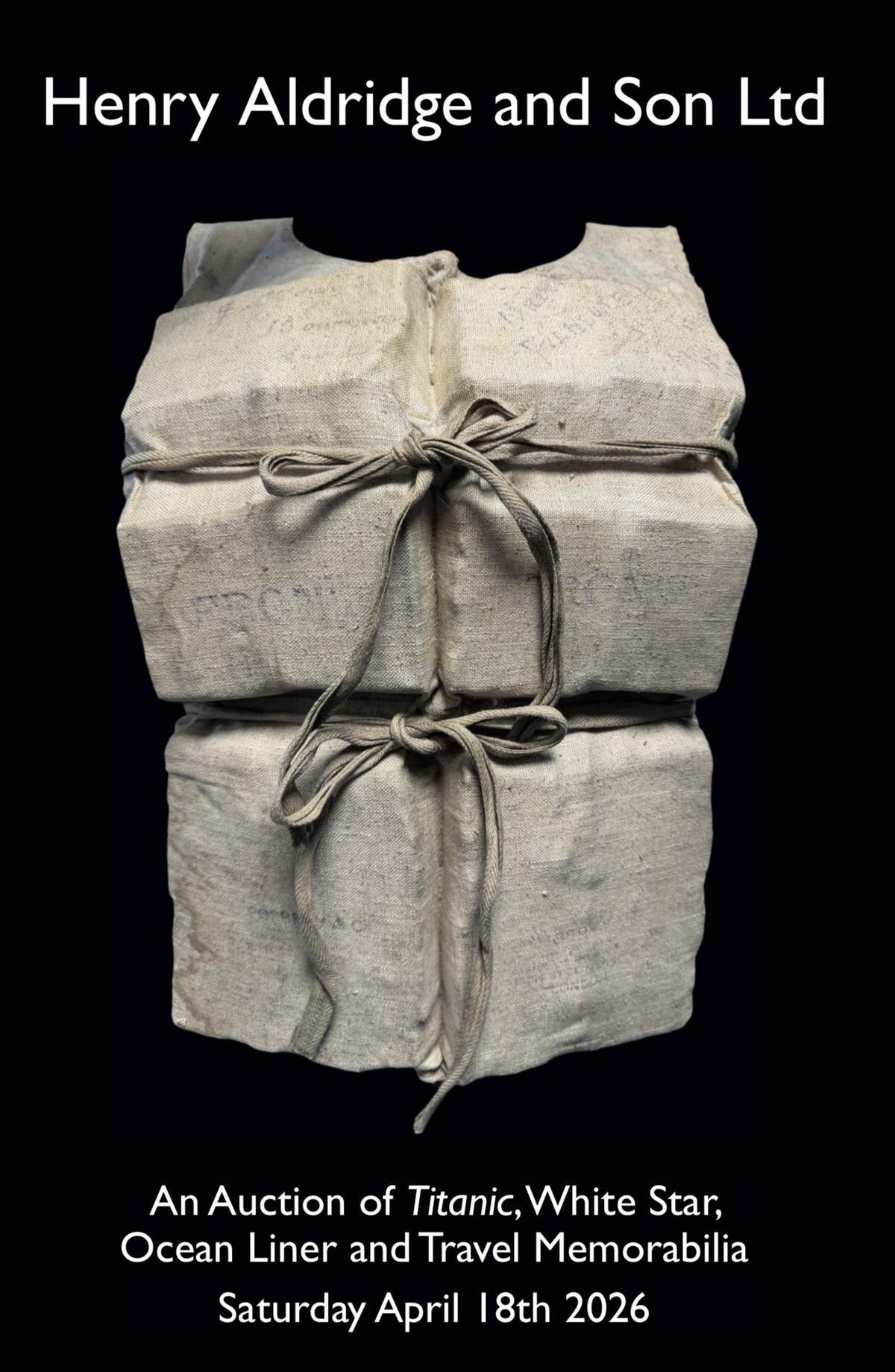 Chaleco salvavidas de Laura Mabel Francatelli expuesto en la subasta de Henry Aldridge & Son