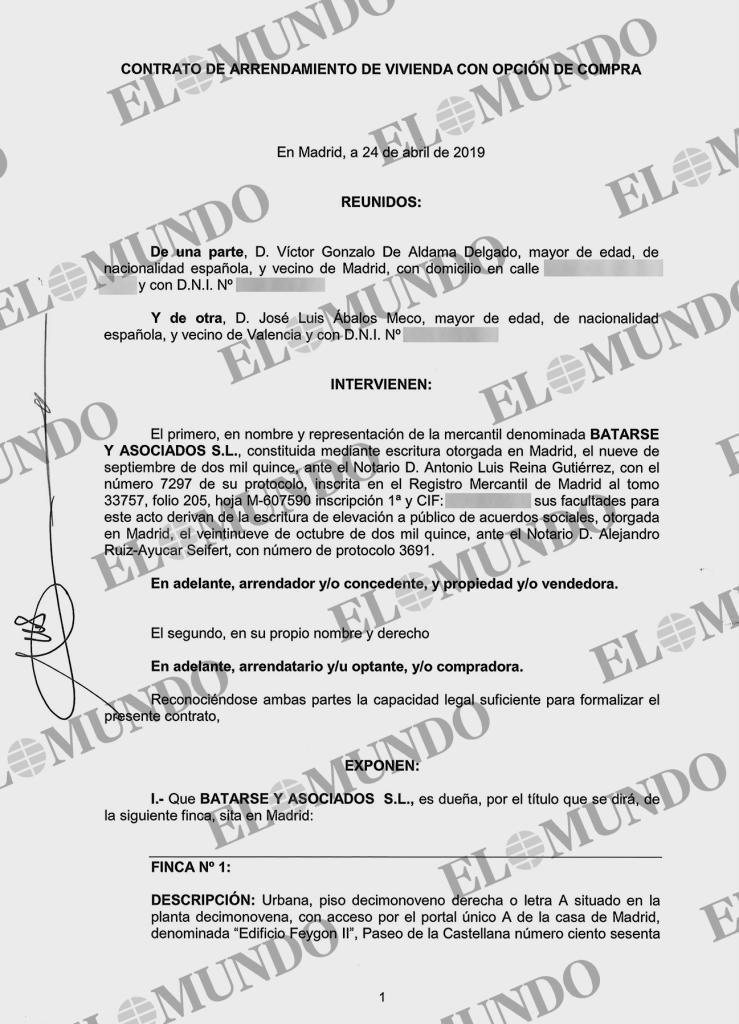 Fotografía del empresario Víctor de Aldama con el presidente Pedro Sánchez en un mitin del PSOE