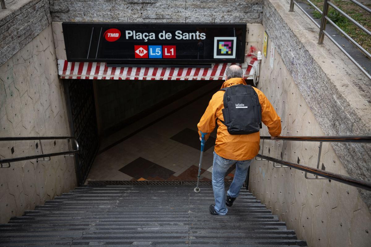 Cierre del pasadizo L1‑L5 en Plaça de Sants a partir del 27 de abril