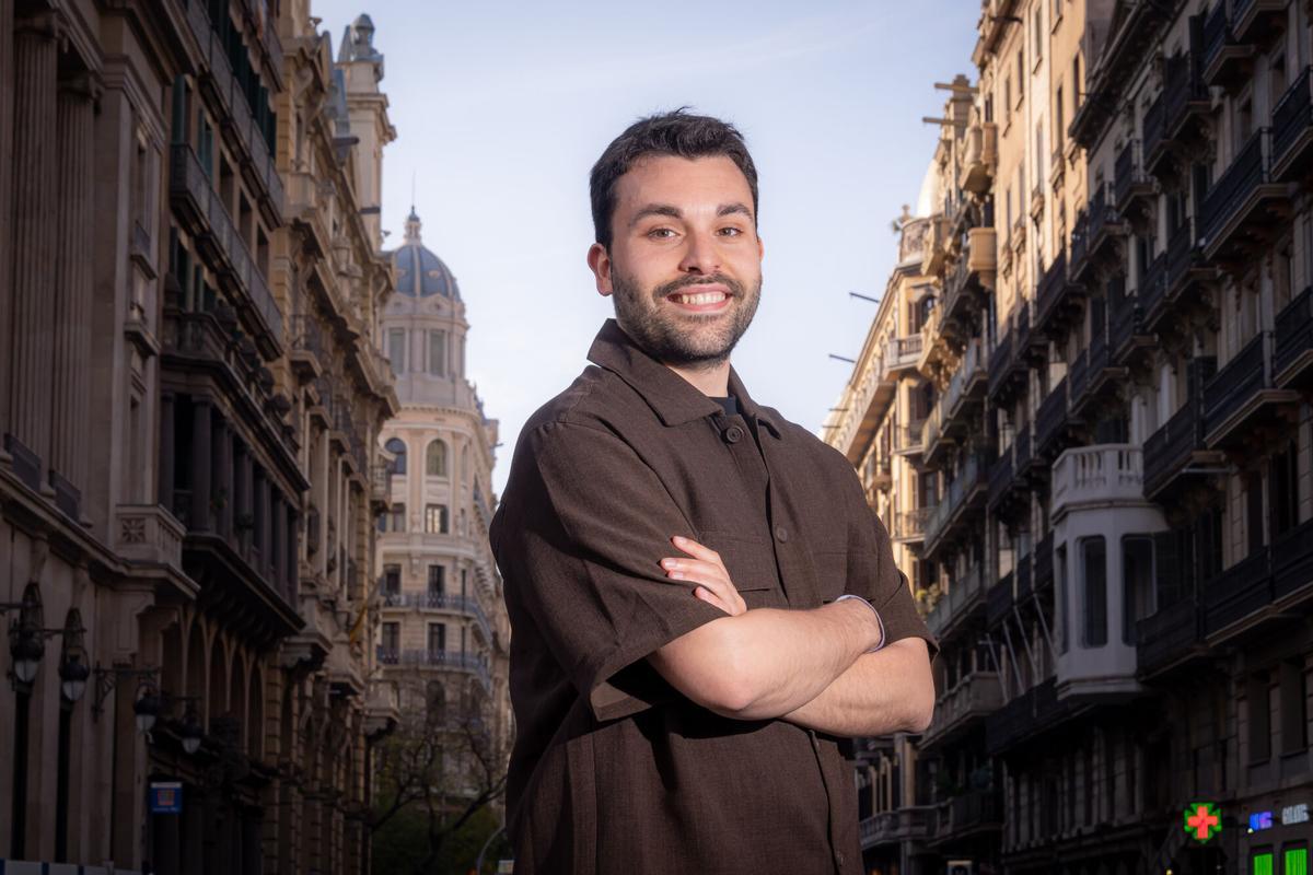 Ricard Farin, nuevo líder de ERC Barcelona, en la rueda de prensa del congreso