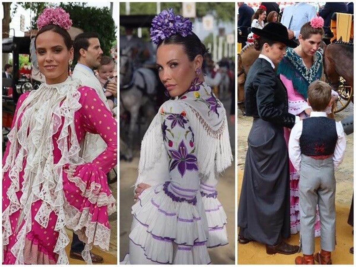 Celebridades a caballo en el Real de Sevilla durante la Feria de Abril 2024