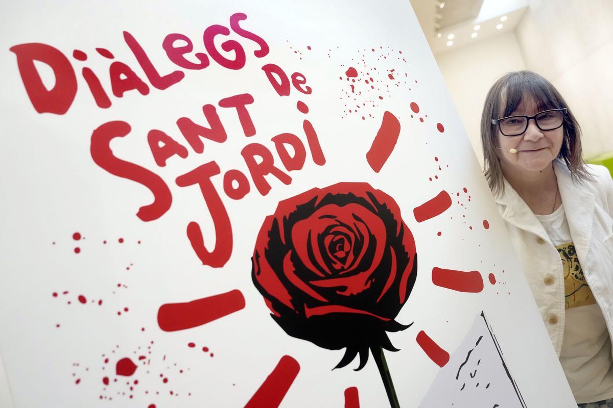 Ali Smith en el Saló de Cent durante el pregón de Sant Jordi 2026