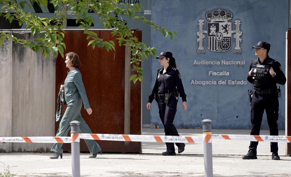 María Dolores de Cospedal declarando en la Audiencia Nacional durante el juicio Kitchen