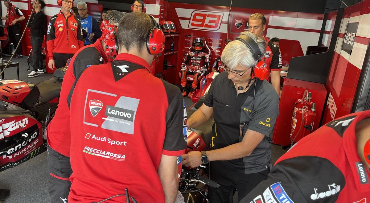 Alex Márquez en su Ducati durante la sesión de entrenamientos en Jerez 2026