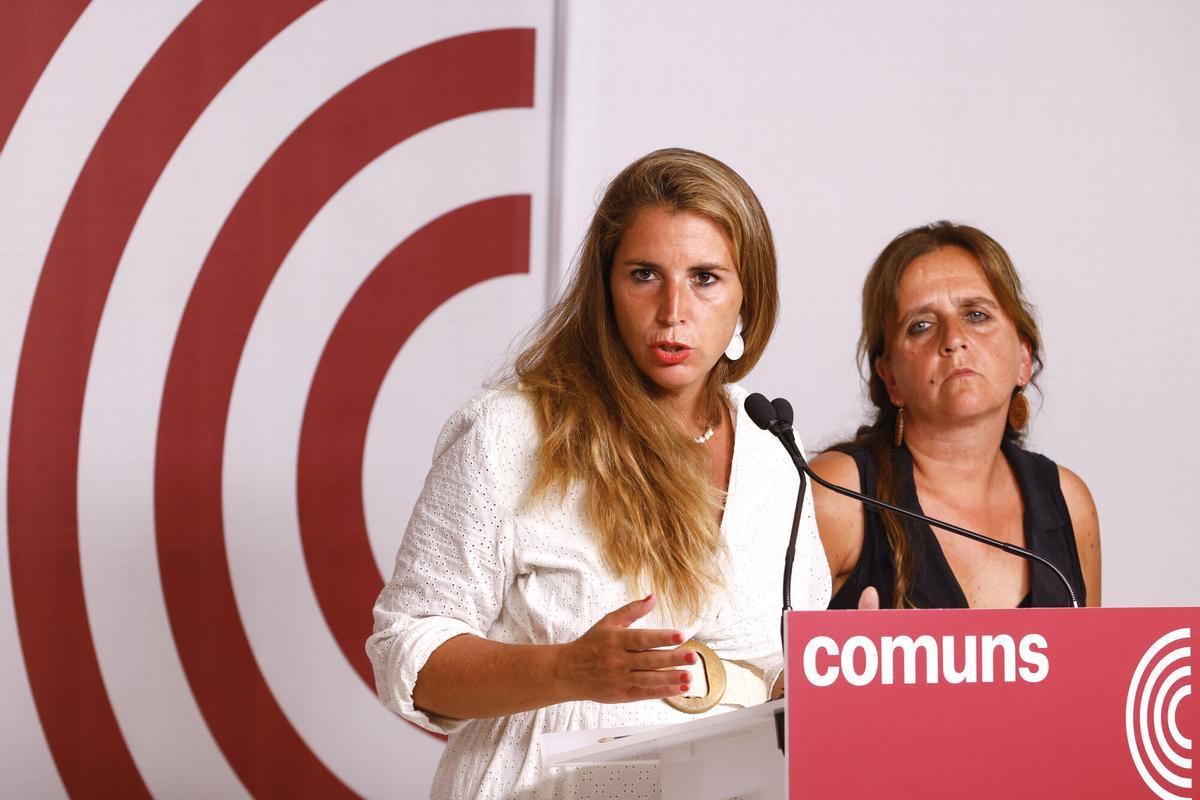 Gerardo Pisarello y Ada Colau en acto de presentación de la estrategia de En Comú Podem