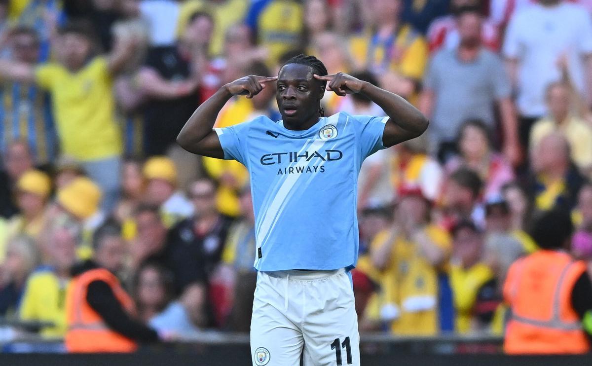 Nico González celebra el gol de la victoria en la semifinal de la FA Cup contra el Southampton
