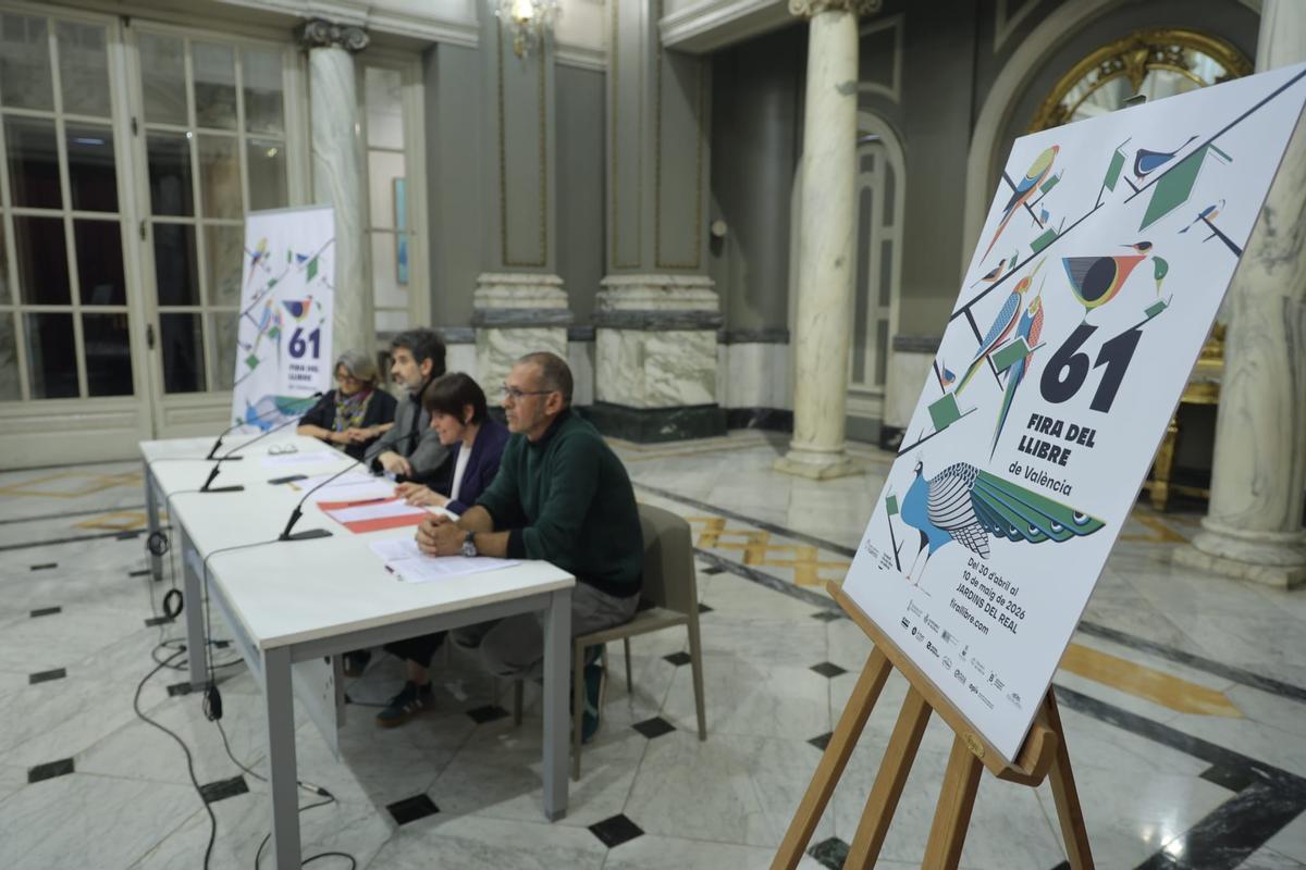 Fotografía aérea de los Jardines del Real con las casetas de la Fira del Llibre Valencia