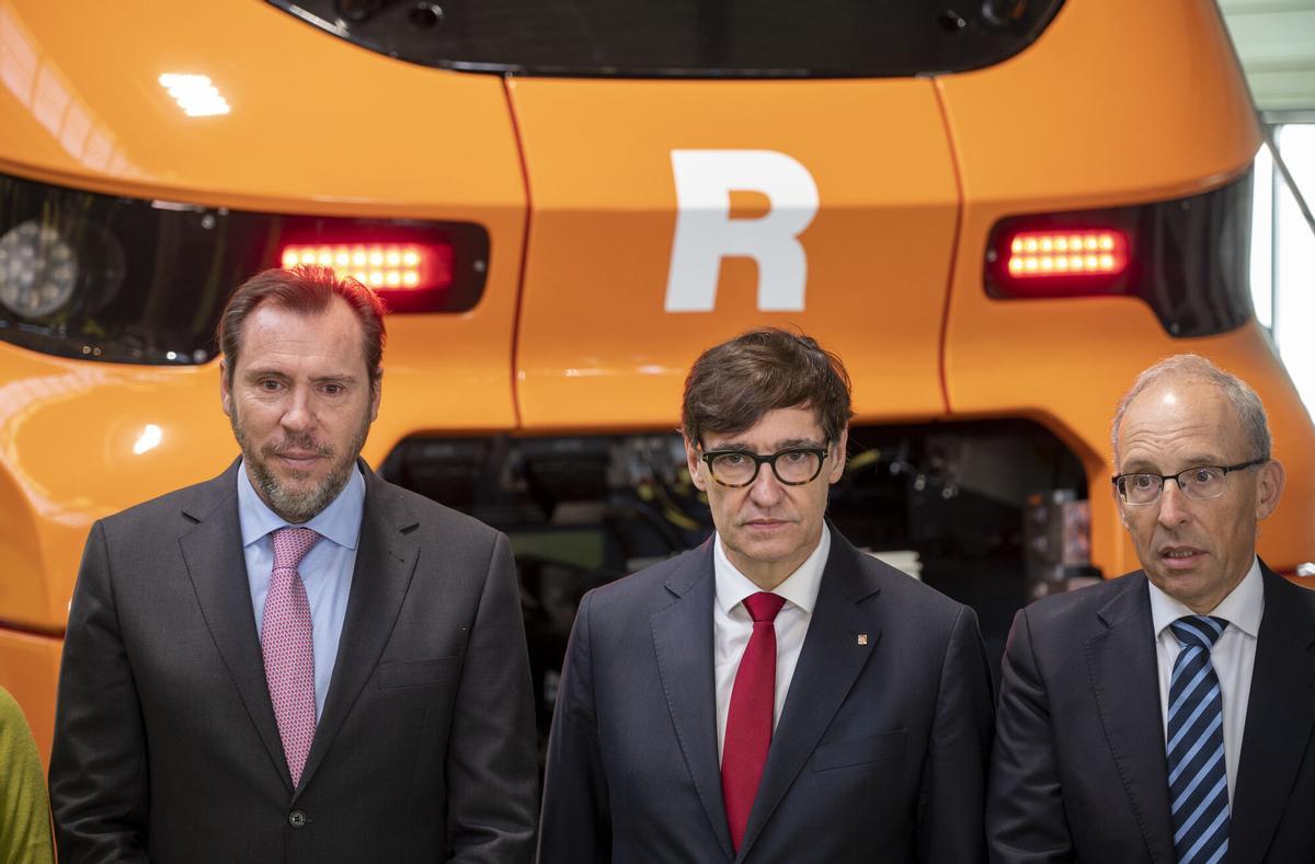 Trenes Rodalies de Alstom en la planta de Santa Perpètua