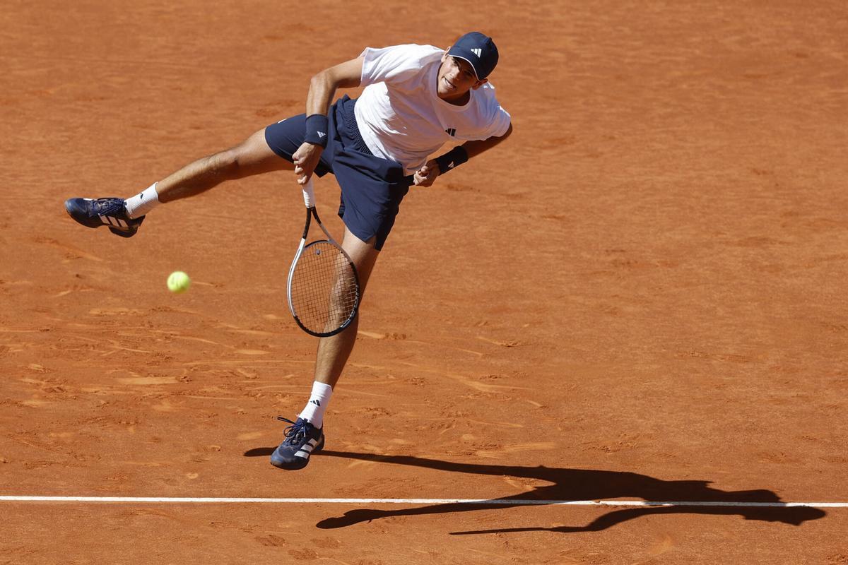 Rafa Jódar celebrando su victoria sobre Vit Kopriva en la Caja Mágica