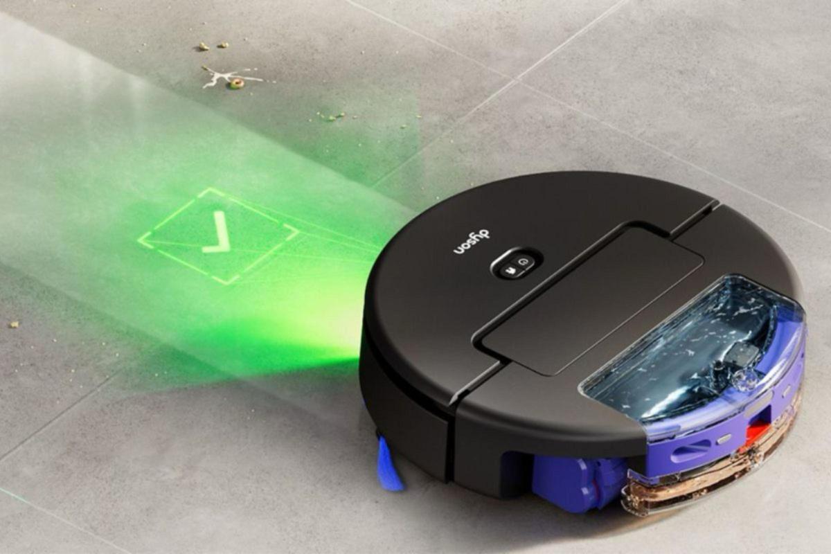Detalle del módulo de fregado con rodillo húmedo del robot Dyson Spot+Scrub AI