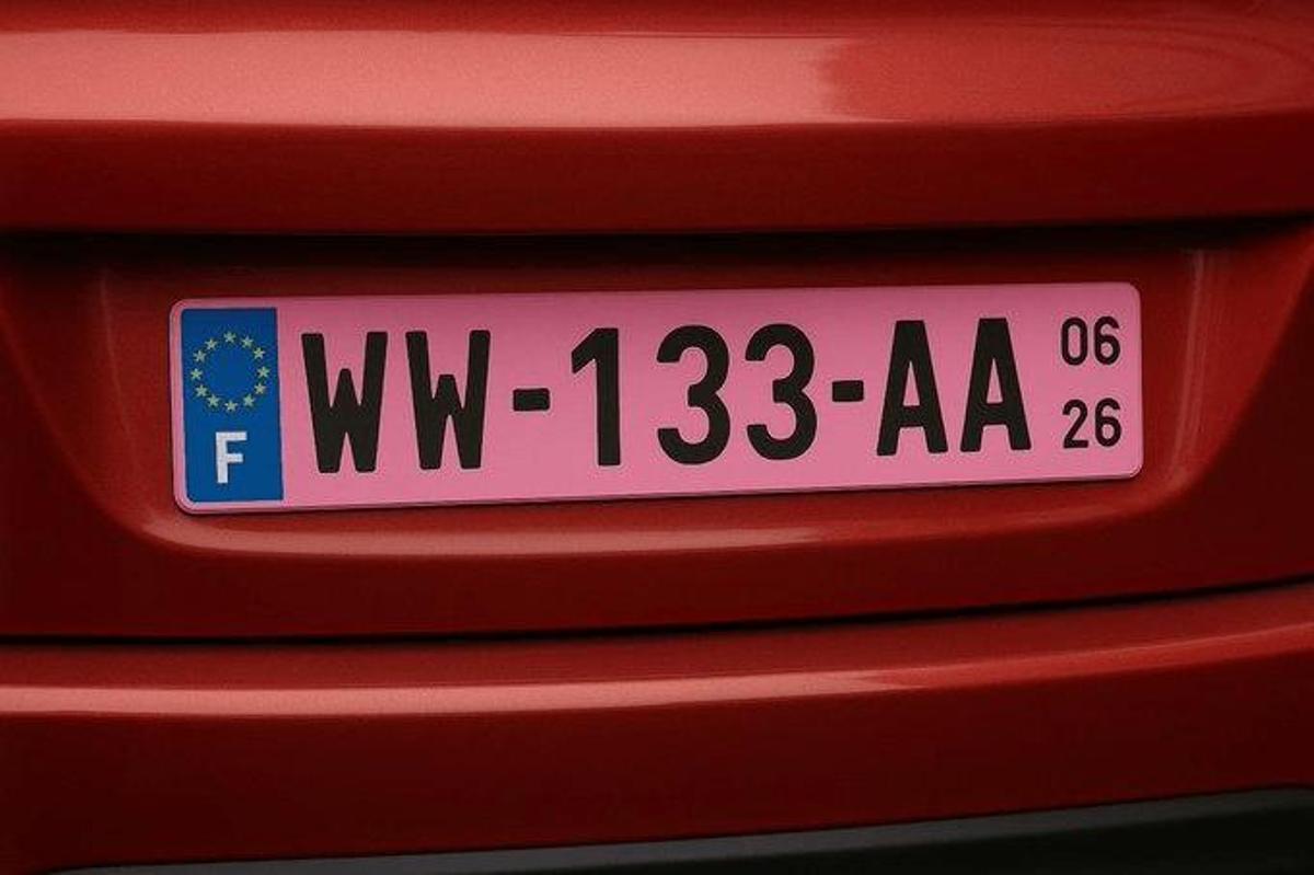 Matrículas rosas en Francia: nueva medida contra el fraude de registros temporales