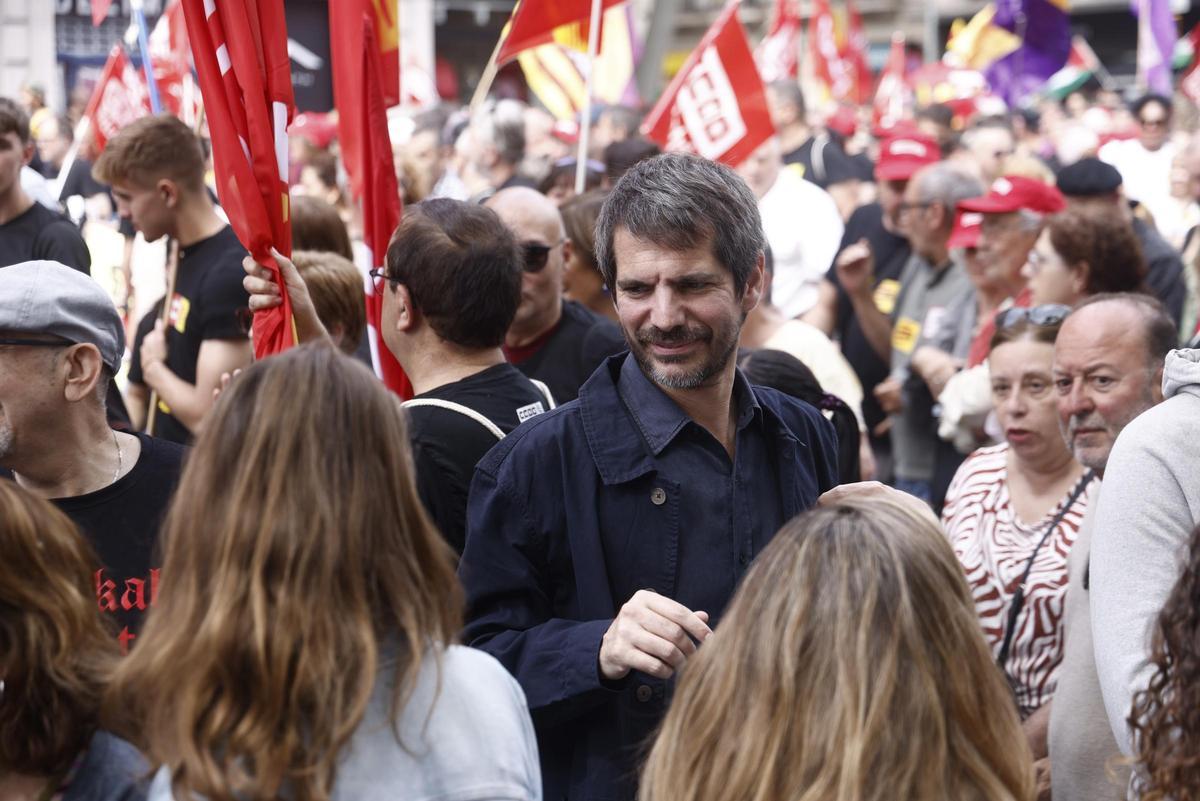 Subida de salarios y vivienda, prioridades de PSC, ERC y Comuns en la manifestación del 1‑Mayo