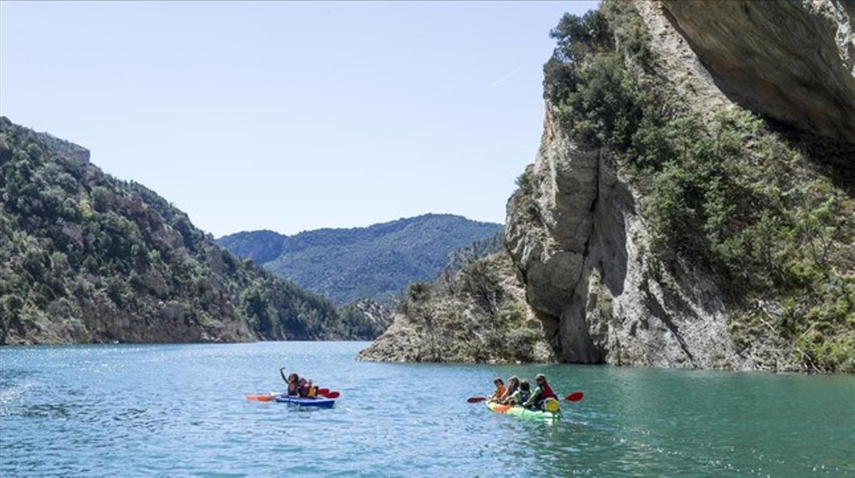 Pasarelas sobre el vacío en el Congost de Mont‑rebei