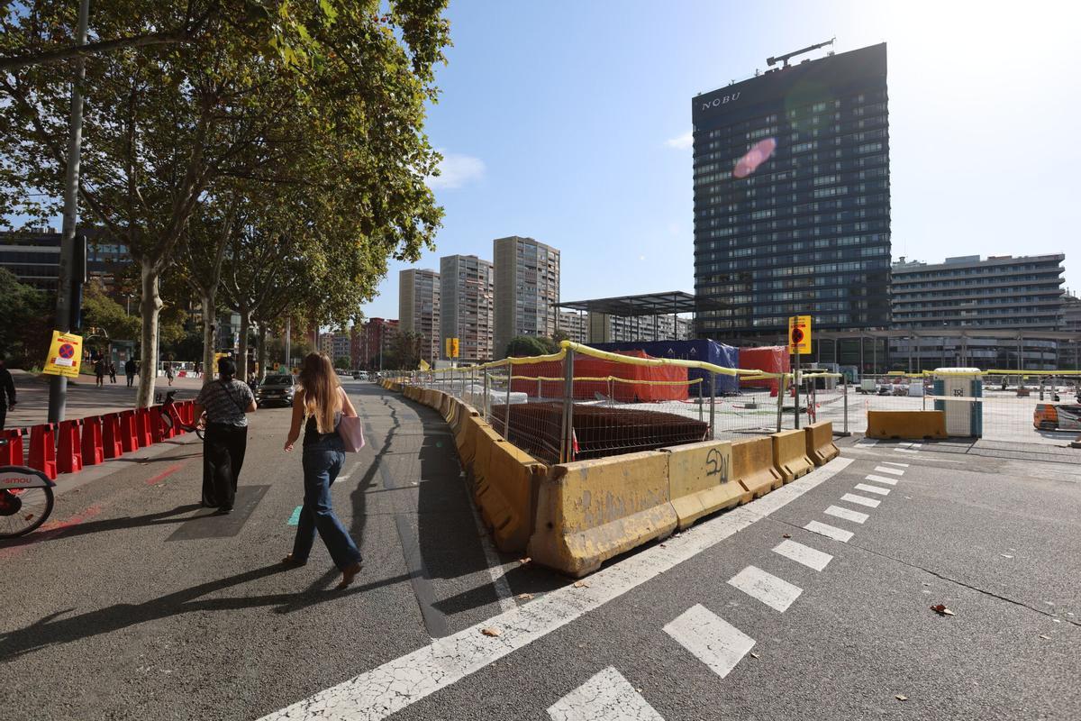 Estación de autobuses interurbanos de Sants en obra
