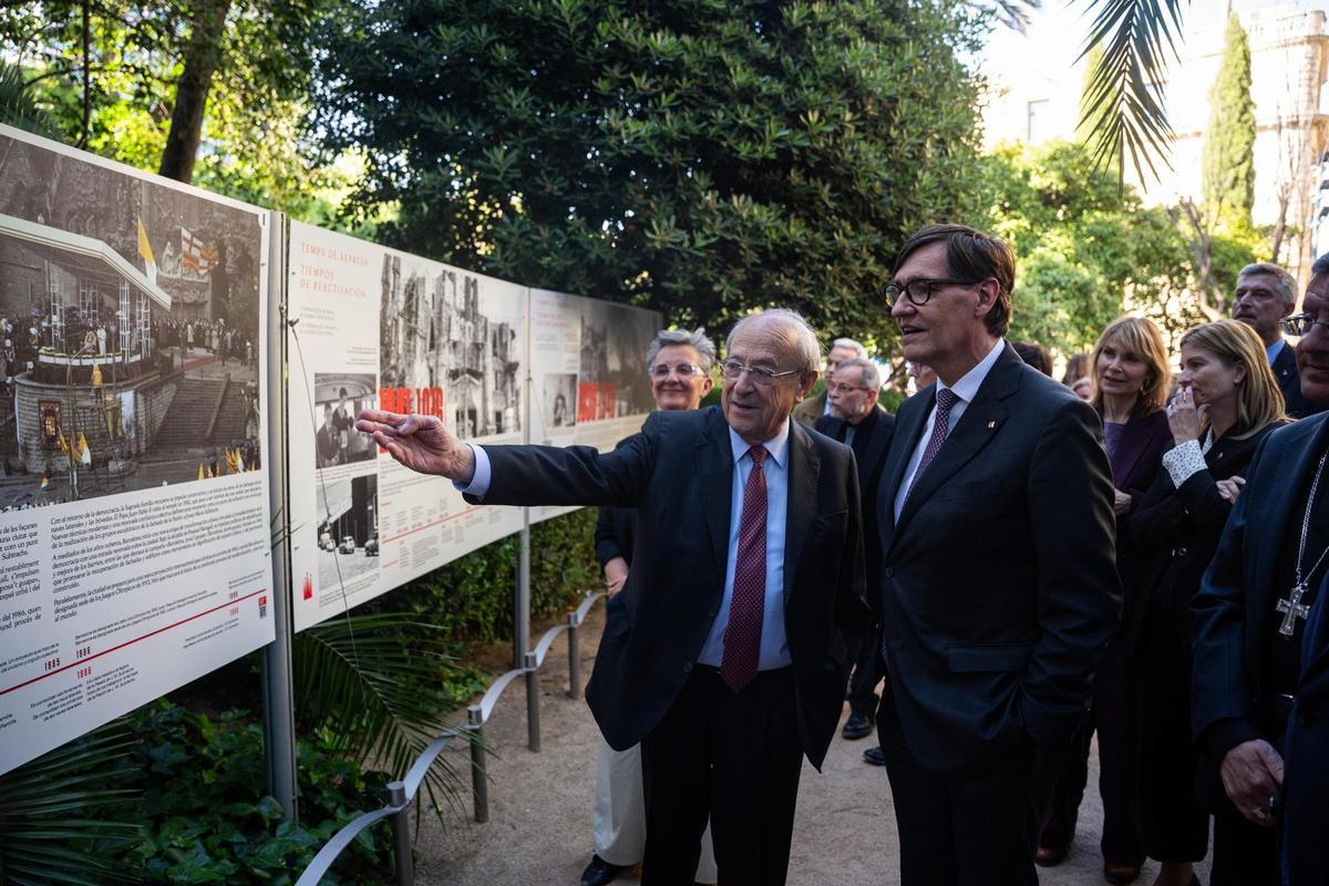 Visita papal Barcelona: Salvador Illa inaugura exposición y anuncia llegada del Papa el 6 de junio