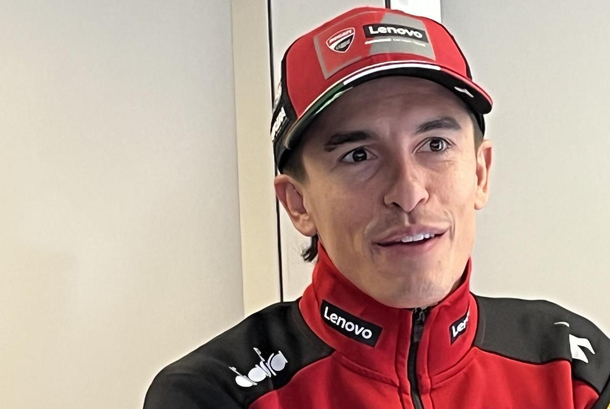 Marc Márquez en la rueda de prensa antes del GP de Francia en Le Mans