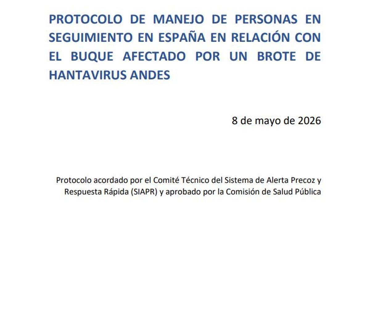 Hantavirus Andes: cuarentena obligatoria para pasajeros del MV Hondius en Madrid