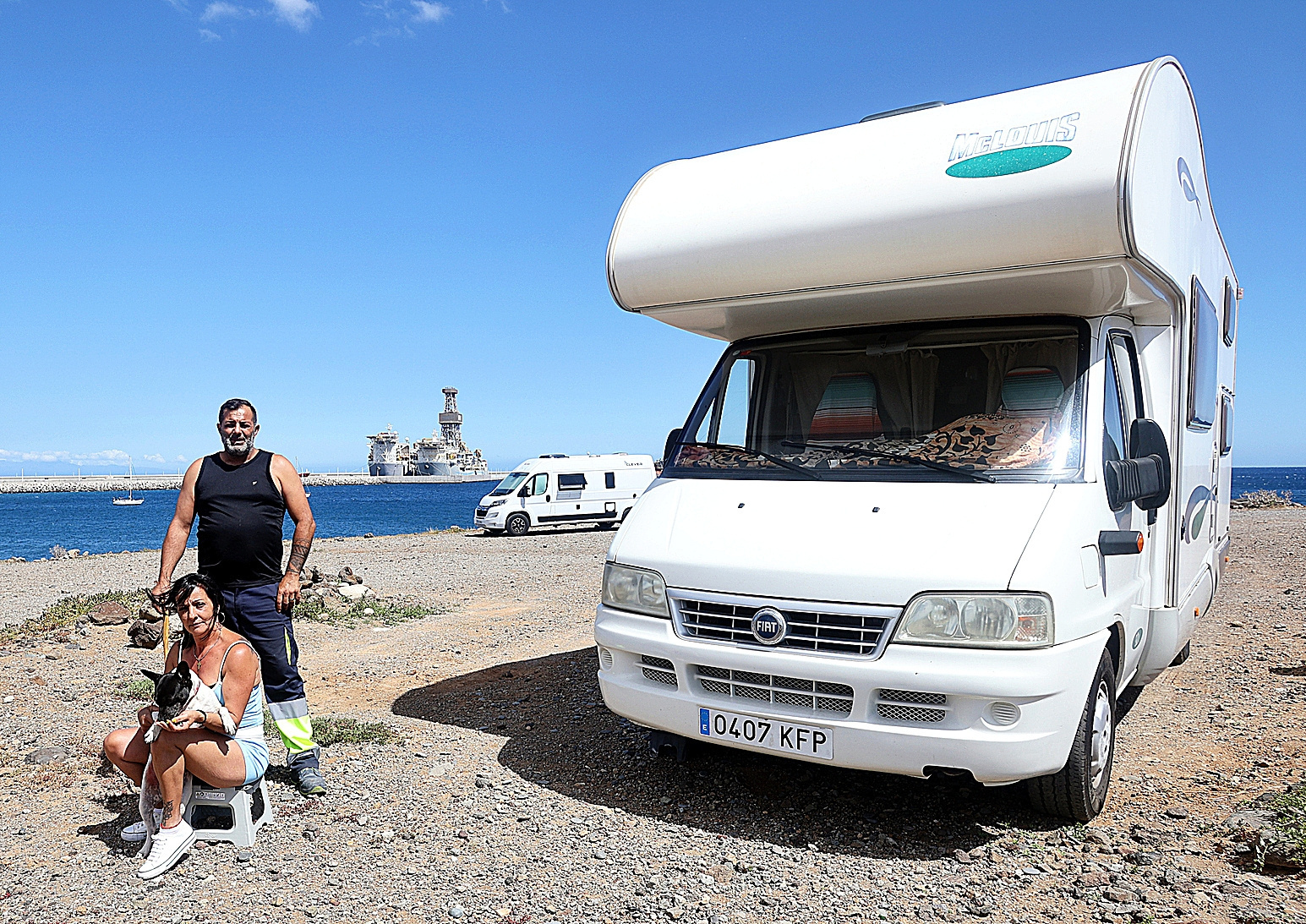 MV Hondius llega a Granadilla de Abona mientras 20 caravanas se asientan permanentemente