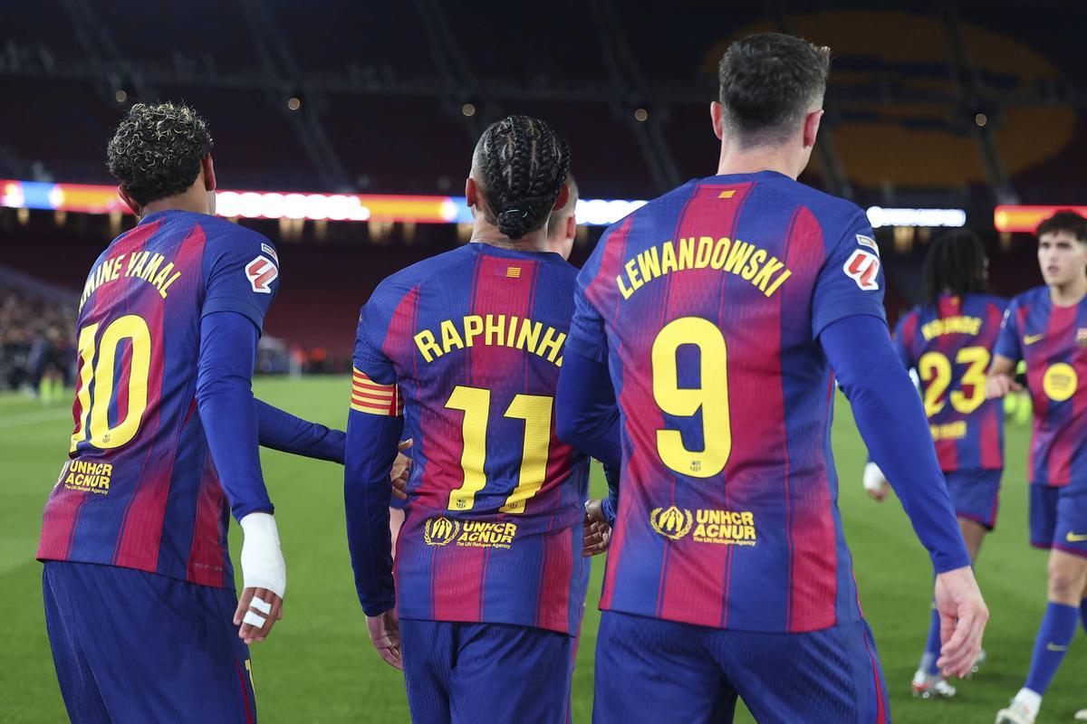 Yamal se impone mientras Lewandowski y Raphinha decaen: la nueva cara del ataque del Barça